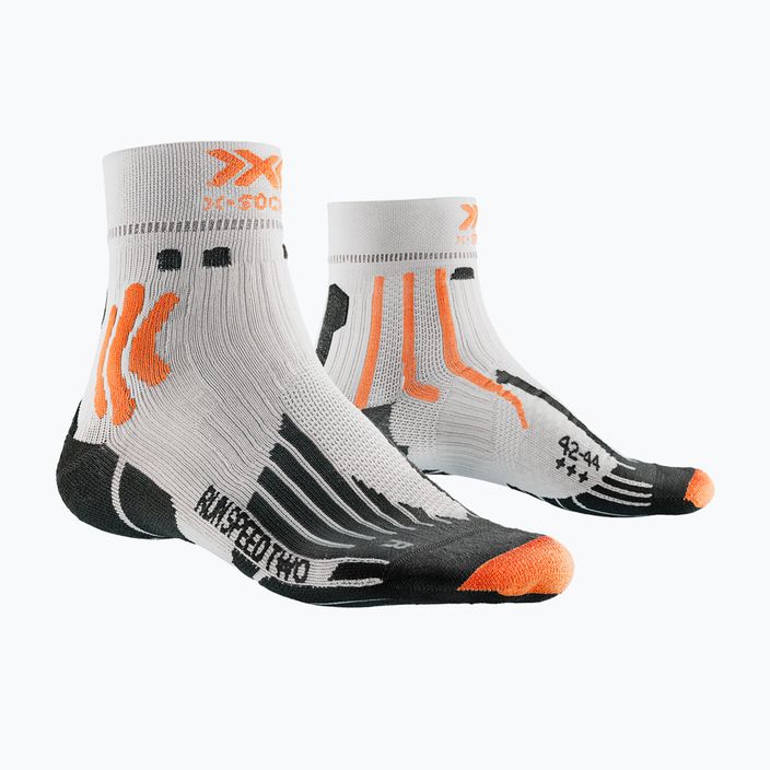Pánske bežecké ponožky X-Socks Run Speed Two 4.0 arctic white/trick orange 5