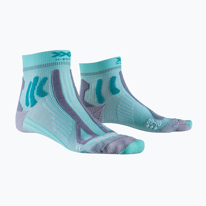 Dámske bežecké ponožky X-Socks Trail Run Energy 4.0 audrey green/pearl grey 4