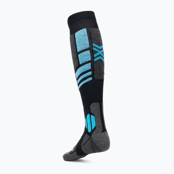 Ponožky na snowboard X-Socks Snowboard 4.0 black/grey/teal blue 2