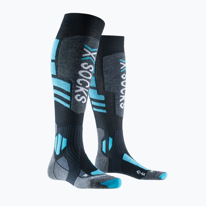 Ponožky na snowboard X-Socks Snowboard 4.0 black/grey/teal blue 4