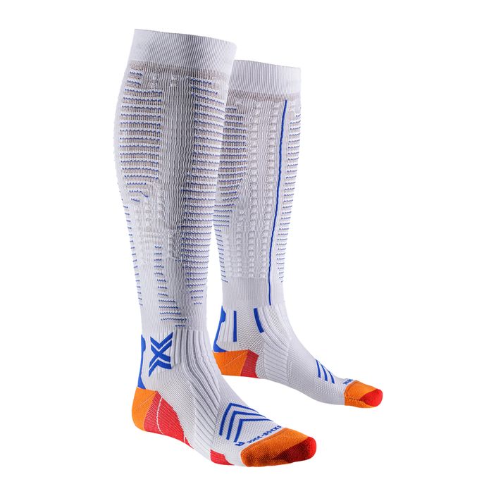 Pánske bežecké ponožky X-Socks Run Expert Effektor OTC white/orange/twyce blue 2