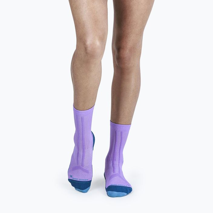 Dámske bežecké ponožky X-Socks Trailrun Discover Crew orchid/sunset blue 3