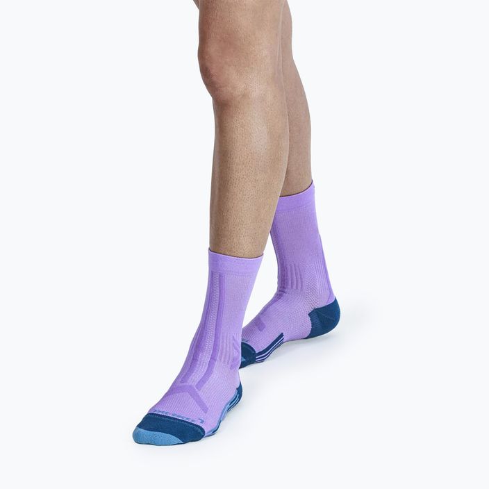 Dámske bežecké ponožky X-Socks Trailrun Discover Crew orchid/sunset blue 4