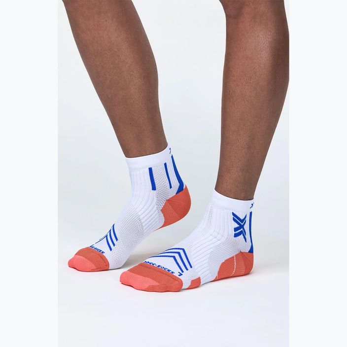 Pánske bežecké ponožky X-Socks Run Expert Ankle white/orange/twyce blue 2