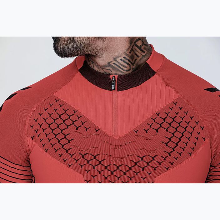 Pánske bežecké tričko X-Bionic Twyce Race SS červeno-čierne 3