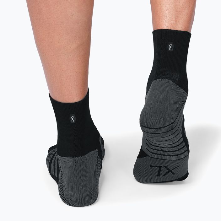 Pánske bežecké ponožky On Running Performance Mid black/shadow 9