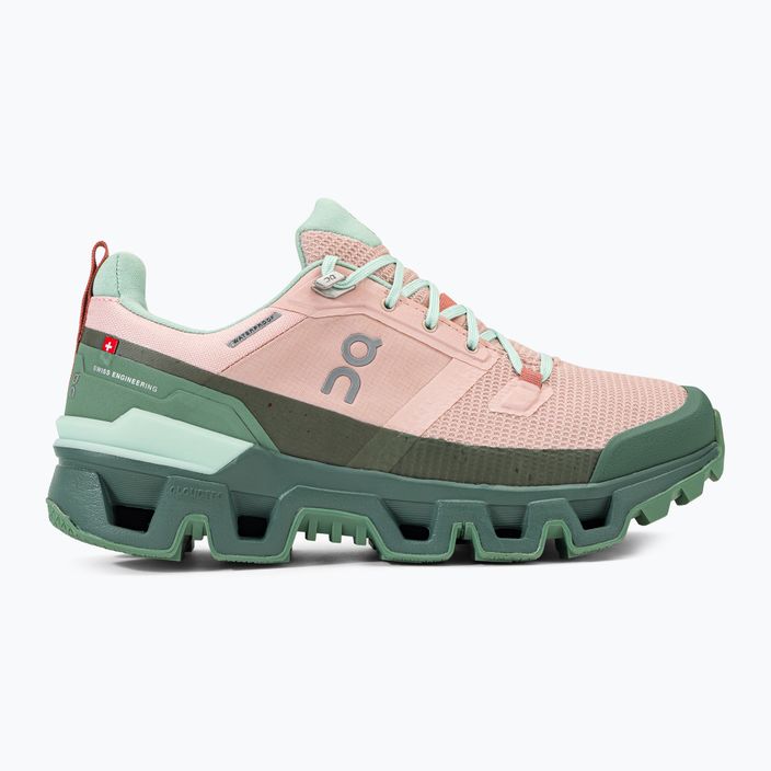 Dámske trekové topánky On Cloudwander Waterproof pink-green 7398278 2