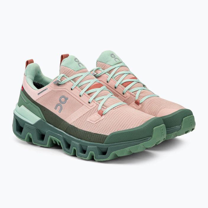 Dámske trekové topánky On Cloudwander Waterproof pink-green 7398278 4