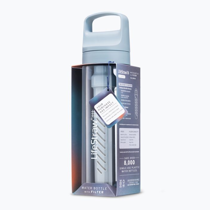 Cestovná fľaša Lifestraw Go 2.0 s filtrom 650 ml islandská modrá 4