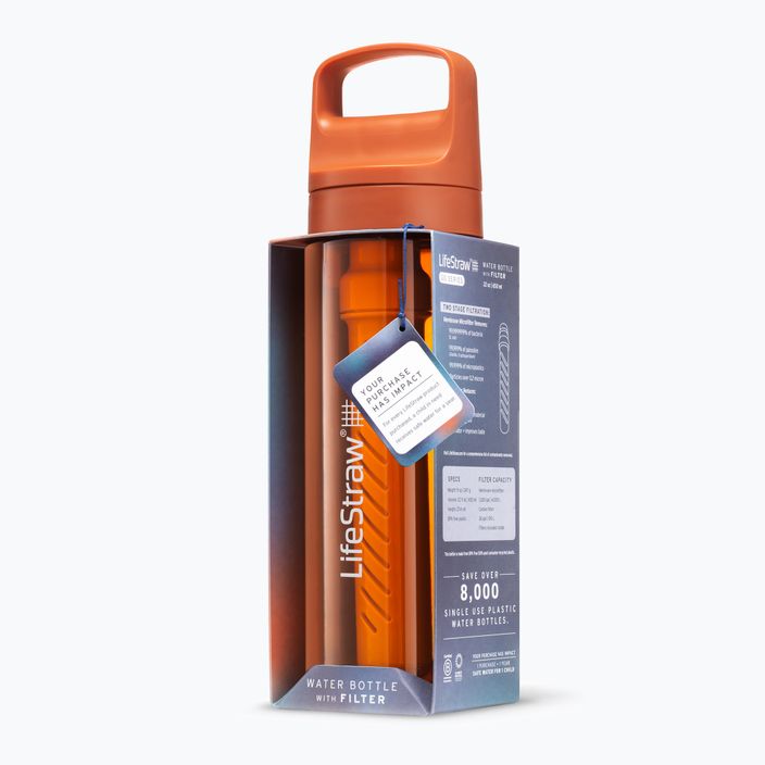 Cestovná fľaša Lifestraw Go 2.0 s filtrom 650 ml kyoto orange 4