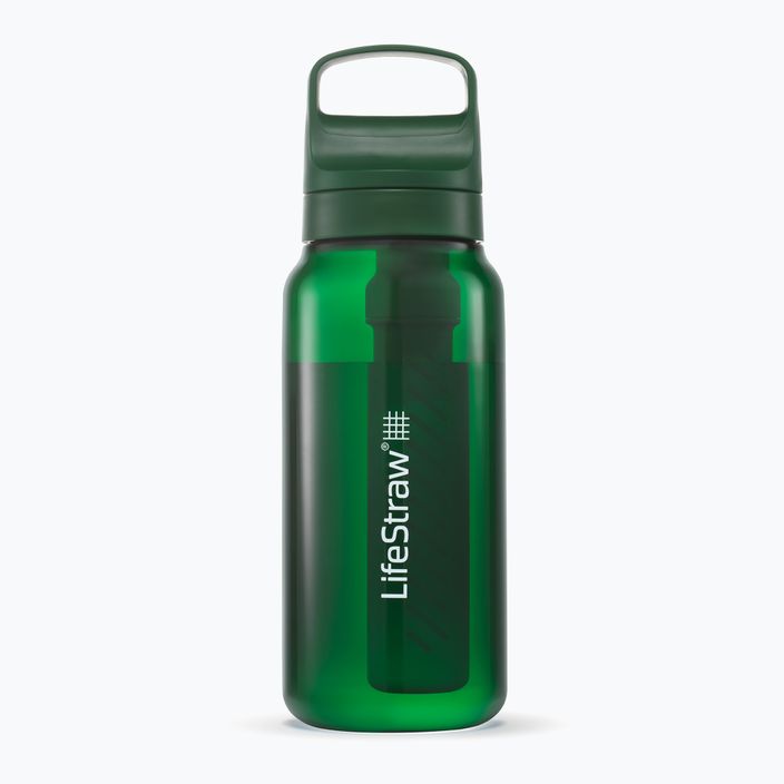 Cestovná fľaša Lifestraw Go 2.0 s filtrom 1 l zelená terasa