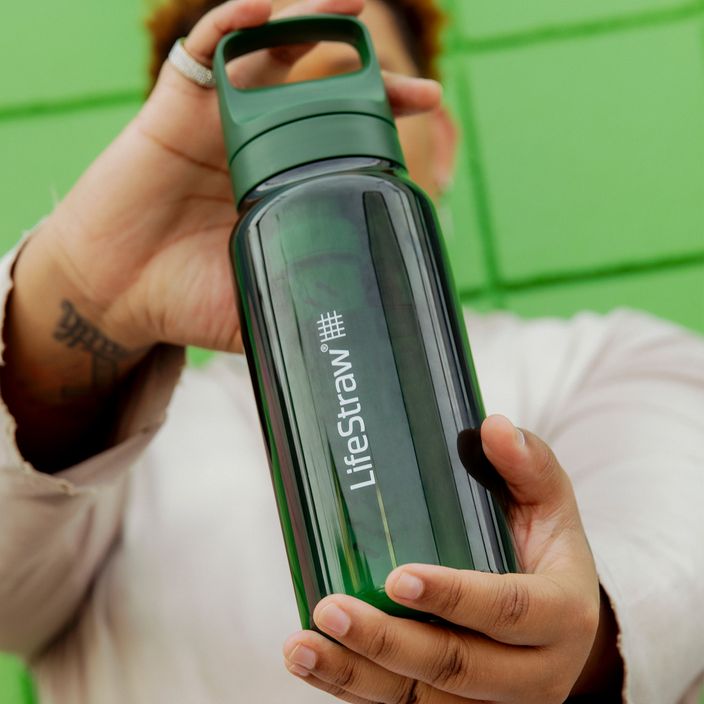 Cestovná fľaša Lifestraw Go 2.0 s filtrom 1 l zelená terasa 4