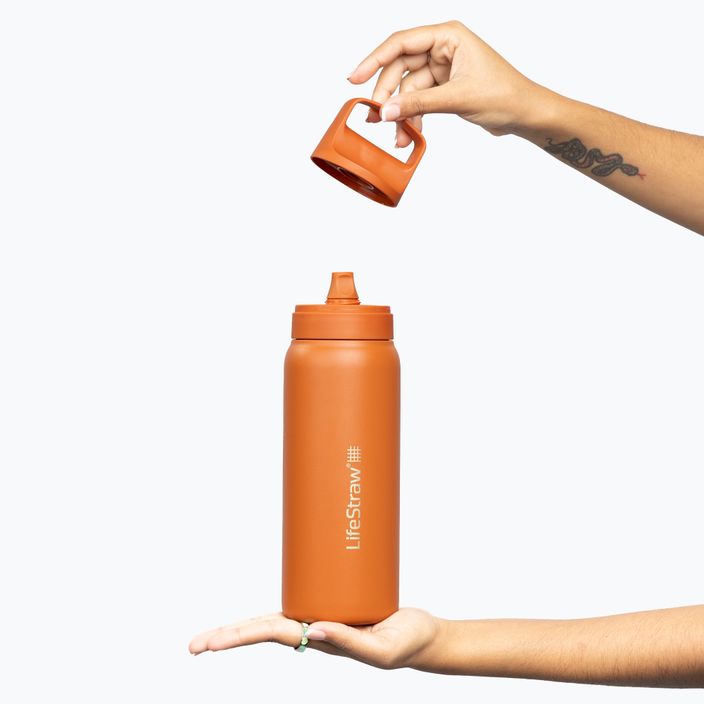 Lifestraw Go 2.0 Oceľová cestovná fľaša s filtrom 700 ml kyoto orange 3