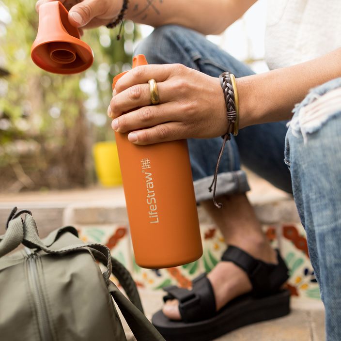 Lifestraw Go 2.0 Oceľová cestovná fľaša s filtrom 700 ml kyoto orange 7