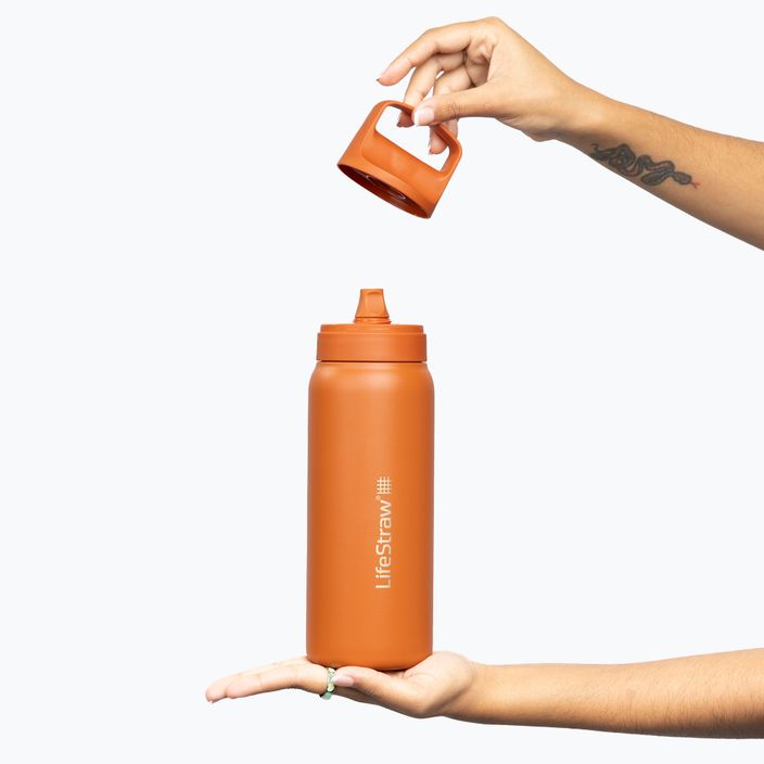 Lifestraw Go 2.0 Oceľová cestovná fľaša s filtrom 1 l kyoto orange 3