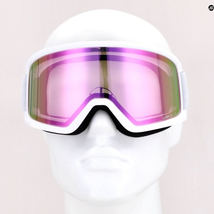 Lyžiarske okuliare Dragon DX3 OTG bielo-ružové 7