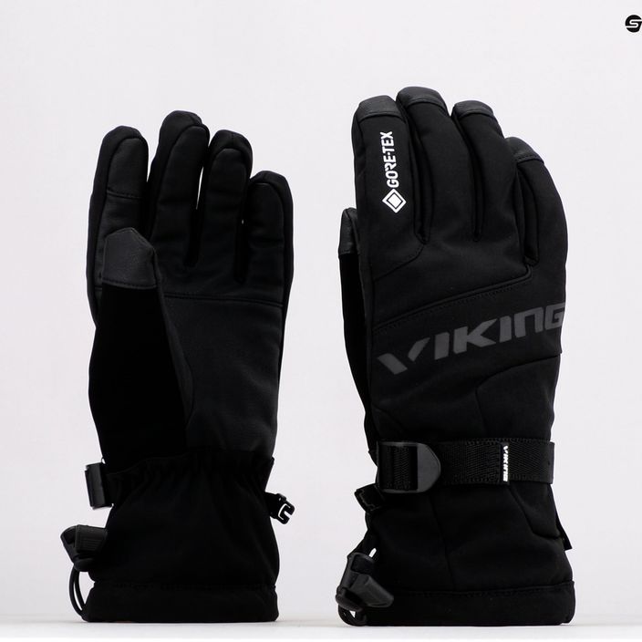 Pánske lyžiarske rukavice Viking Hudson GTX black 160/22/8282/09 8