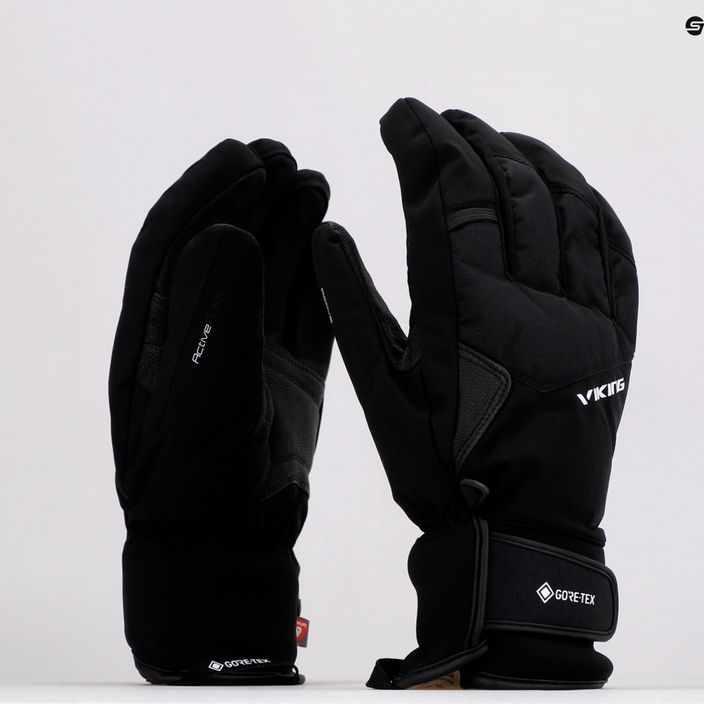 Pánske lyžiarske rukavice Viking Branson GTX black 160/22/3054/09 9