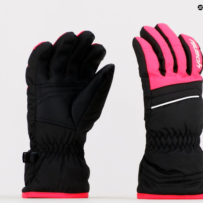 Detské lyžiarske rukavice Reusch Alan black/pink 6/61/115 6