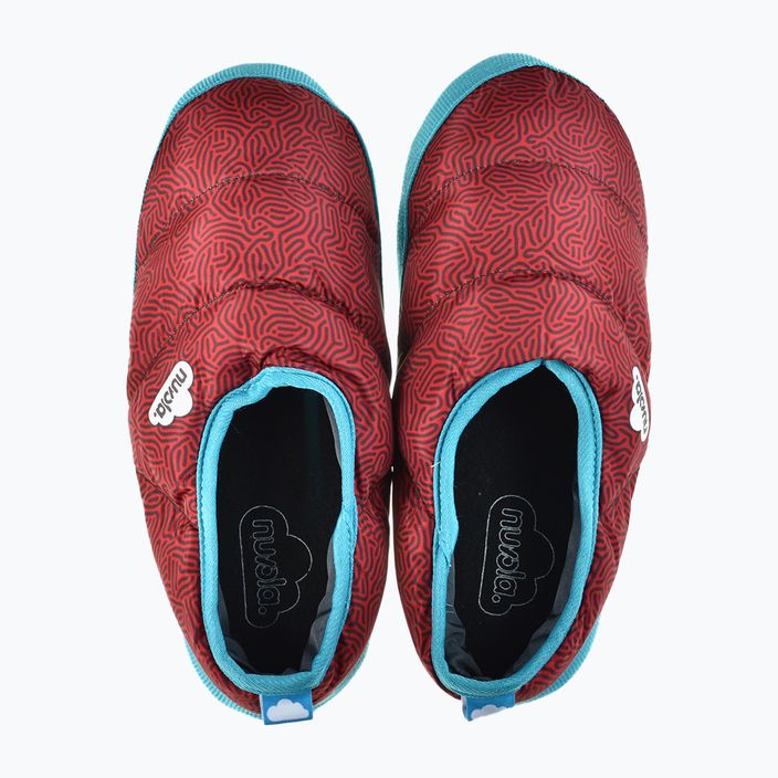 Nuvola Classic Červené zimné papuče s potlačou rezancov 10