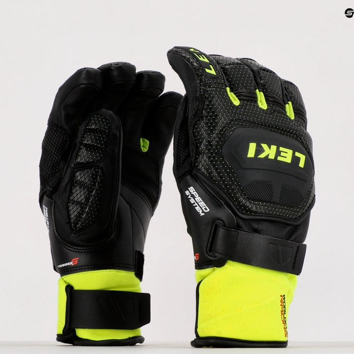 Pánske lyžiarske rukavice LEKI Worldcup Race Flex S Speed System čierno-zelené 649802301080 8