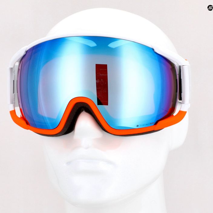 Lyžiarske okuliare POC Zonula Clarity Comp white/fluorescent orange/spektris blue 11