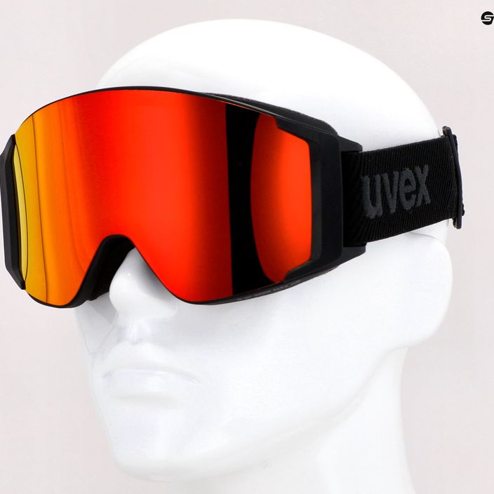 Lyžiarske okuliare UVEX G.gl 3 TOP black mat/mirror red polavision/clear 55/1/332/213 10