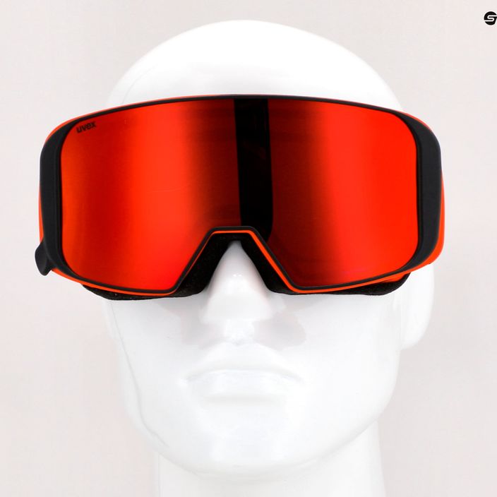 Lyžiarske okuliare UVEX Saga TO fierce red mat/mirror red laser/gold lite/clear 55/1/351/33 13