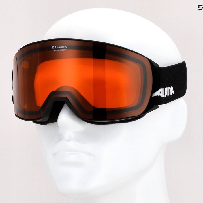 Lyžiarske okuliare Alpina Nakiska black matt/orange 10