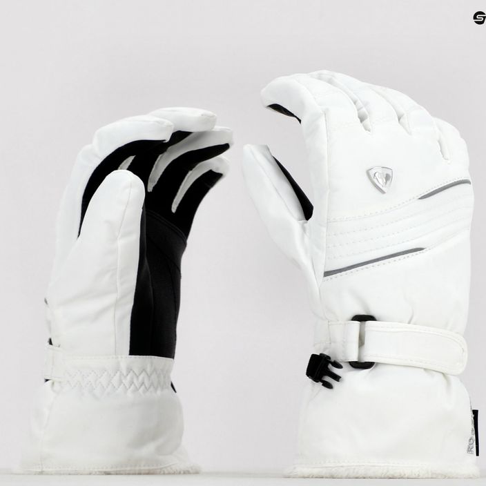 Dámske lyžiarske rukavice Rossignol Saphir Impr G white 6