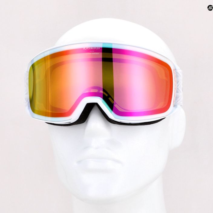 Lyžiarske okuliare Alpina Nakiska Q-Lite white matt/pink 5