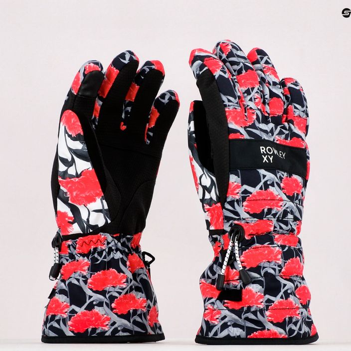 Dámske rukavice na snowboard ROXY Cynthia Rowley 2021 true black/white/red 11