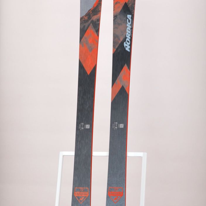 Nordica ENFORCER 94 Ploché šedo-červené zjazdové lyže A2381 12