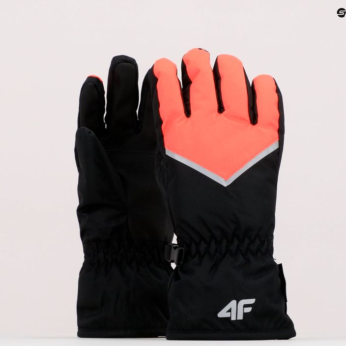 Detské lyžiarske rukavice 4F čierno-červené 4FJAW22AFGLF039 9