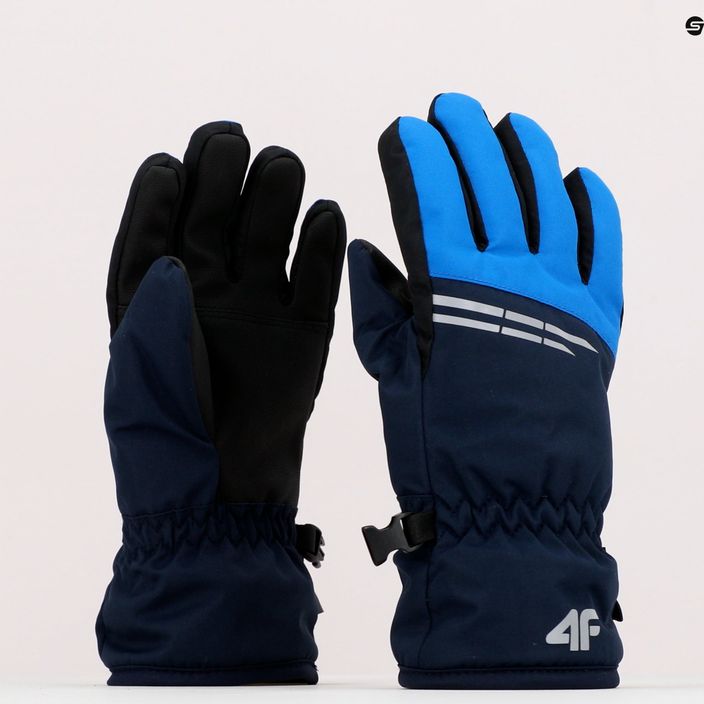 Detské lyžiarske rukavice 4F modré 4FJAW22AFGLM038 10