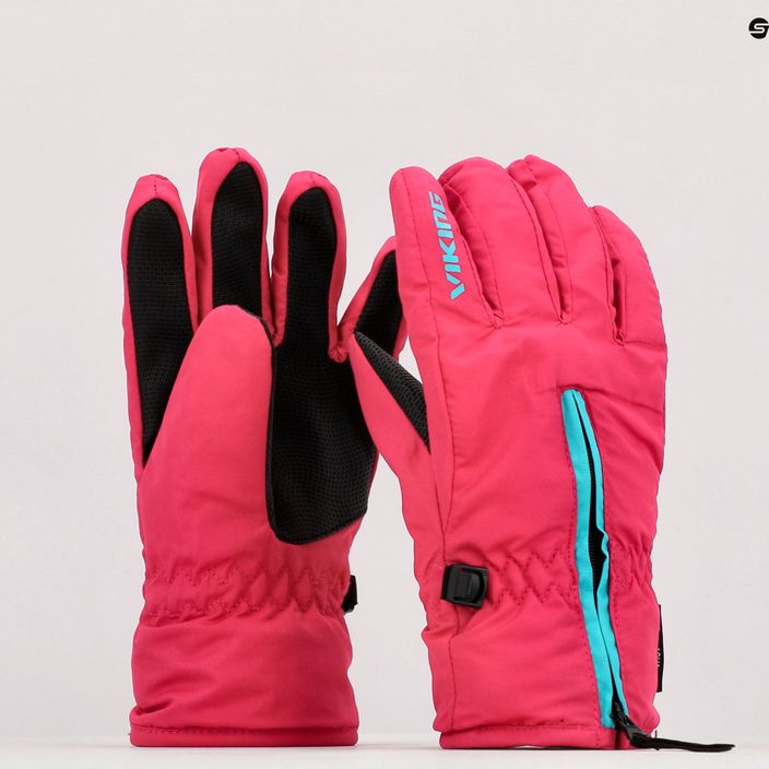 Ružové detské lyžiarske rukavice Viking Asti 120/23/7723/46 9