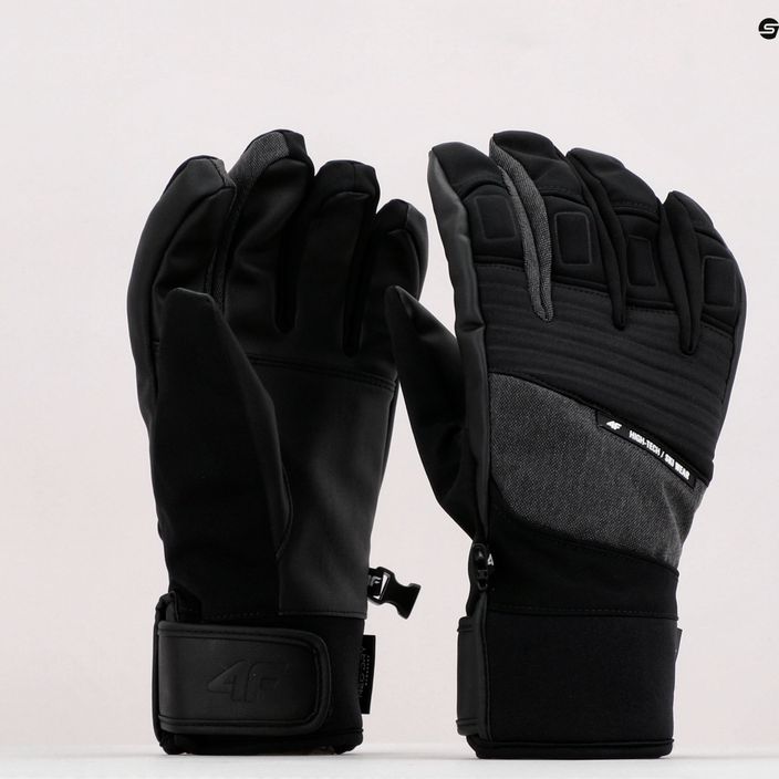 Pánske lyžiarske rukavice 4F sivé H4Z22-REM003 11