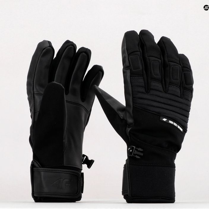 Pánske lyžiarske rukavice 4F čierne H4Z22-REM003 11