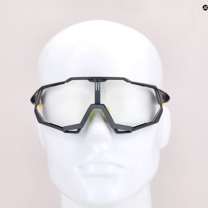 Cyklistické okuliare 100% Speedtrap Photochromic Lens Lt 16-76% black-green STO-61023-802-01 8