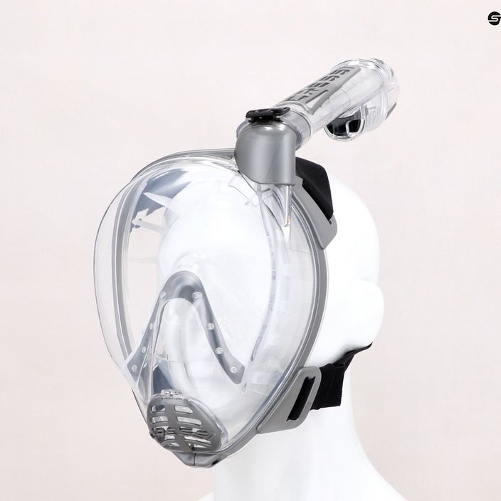 Cressi Duke Dry celotvárová maska na šnorchlovanie šedá XDT000000 11