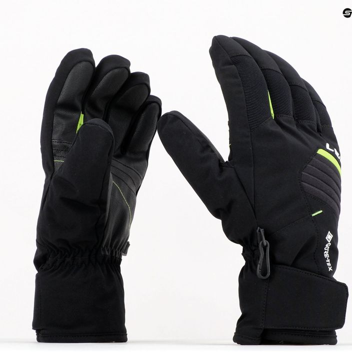 Lyžiarske rukavice LEKI Spox GTX black-green 650808303080 10