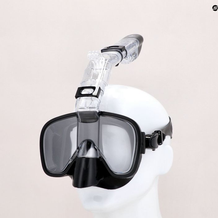 Šnorchlovací set AQUASTIC Maska + šnorchel čierny SMFK-01SC 21