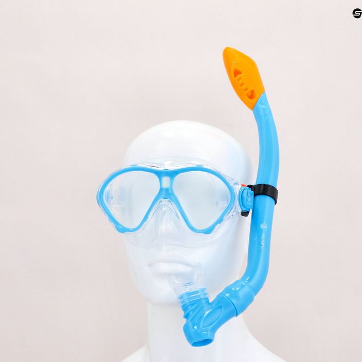 Detský set na šnorchlovanie AQUASTIC Maska + šnorchel modrá MSK-01N 14