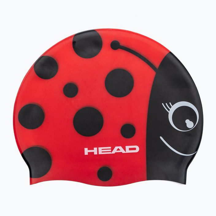 Detská plavecká čiapka HEAD Meteor RD červeno-čierna 455138