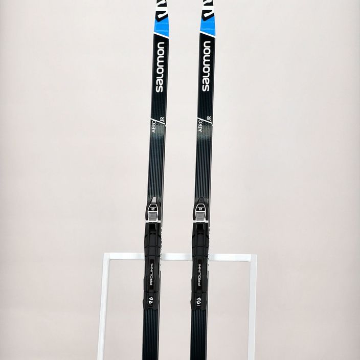 Detské bežecké lyže Salomon Aero Grip Jr. + Prolink Access čierno-modrá L41248PM 11