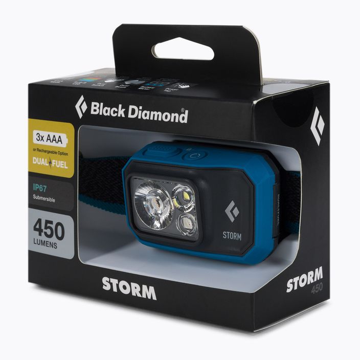 Čelová baterka Black Diamond Storm 450 modrá BD6206714004ALL1