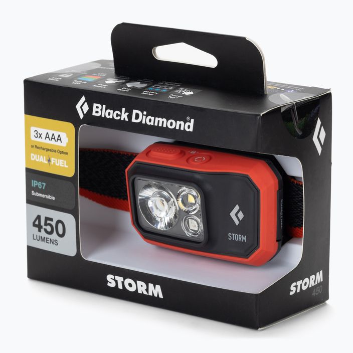 Čelová baterka Black Diamond Storm 450 červená BD6206718001ALL1