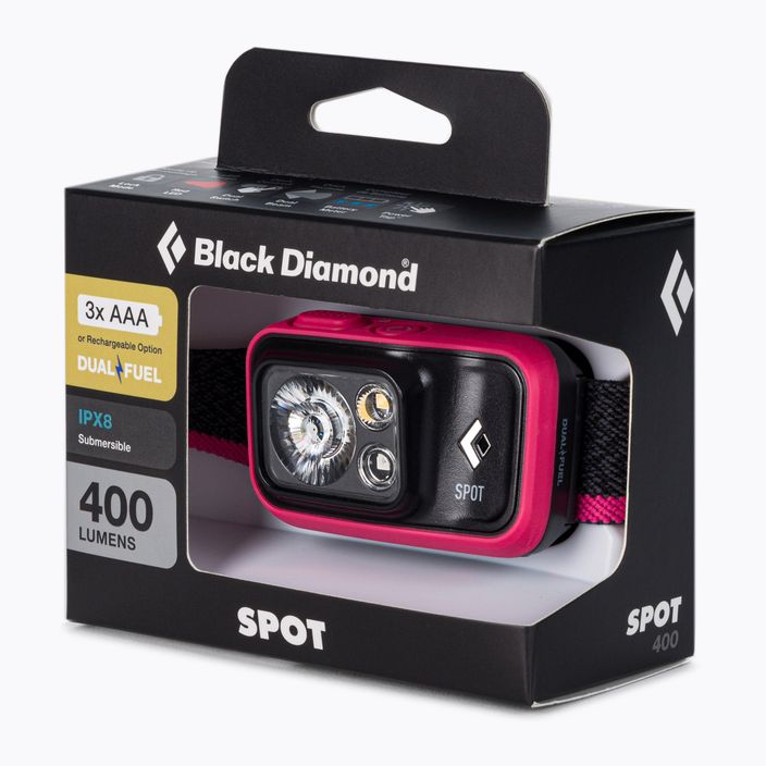 Hlavová baterka Black Diamond Spot 400 ružová BD6206726015ALL1