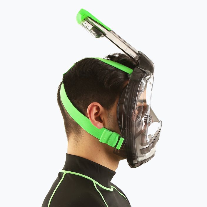 Celotvárová maska na šnorchlovanie SEAC Magica grey clear/green lime 9