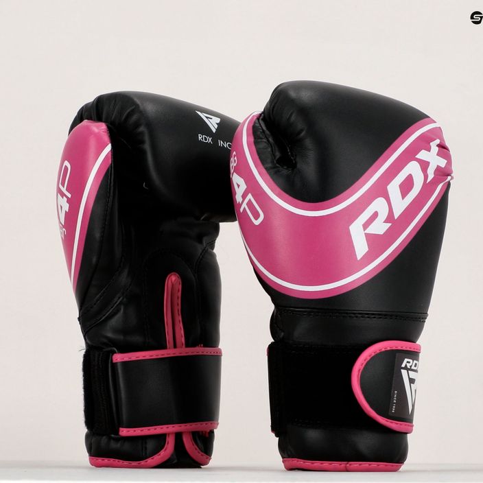 Detské boxerské rukavice RDX čierno-ružové JBG-4P 18